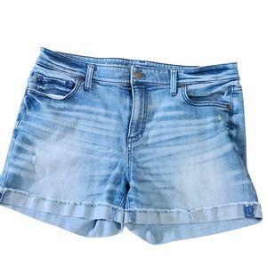 Vineyard Vines Denim Shorts Womens 10 Blue Raw Hem Stretch Jean Shorts